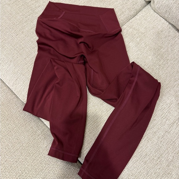 Oner Active Pants - Oner Active Burgundy Leggings